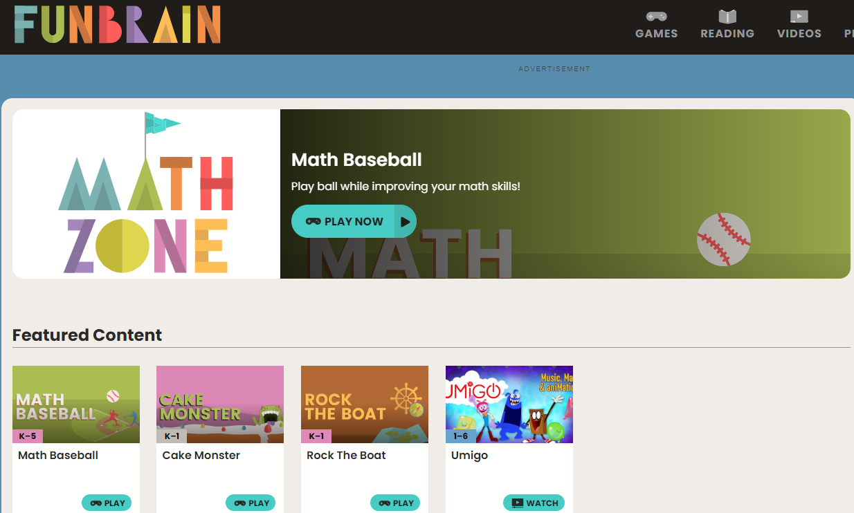 Funbrain Math